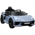 thumbnail image 1 of Qaba 12V Electric Car for Kids Corvette Licensed w/ Remote Control, Light Blue, 1 of 9