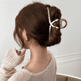 thumbnail image 2 of Long Claw Clips for Women Thick Hair 5.1" Big Metal Gold Hair Clips for Girls Large Hair Accessories 3 Pcs, 2 of 5