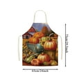 thumbnail image 3 of Lady Apron off Promotions! Huayishang Linen Thanksgiving Apron Sunflower Pumpkin Creative Apron Kitchen Housework Oil-Proof and Anti-Fouling Apron, Thanksgiving Decorations Clearance Sale, 3 of 4