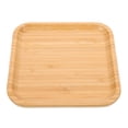 thumbnail image 1 of 1Pcs Small Bamboo Tray for Women 20X20X2CM Khaki Square Design, 1 of 5