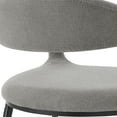 thumbnail image 4 of Morgan Upholstered Dining Chair with Matte Black Iron and Light Gray Fabric - Set of 2, 4 of 9
