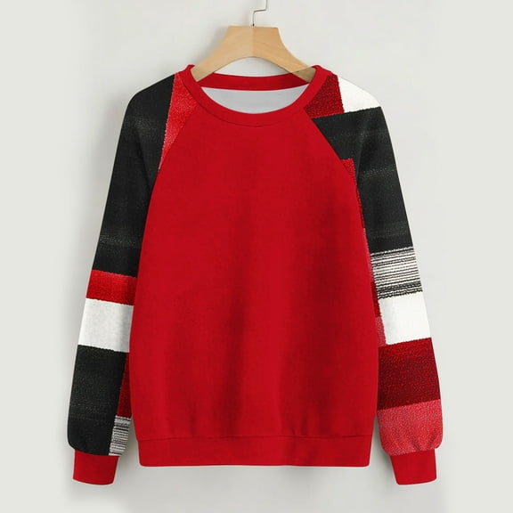 FDGIU‌ Women's Oversized Fleece Sweatshirt 2025 - Trendy Crewneck Pullover with Pocket - Cozy Loose Fit Hoodie & Long Sleeve Tops - Fall Winter Fashion Casual Outfits