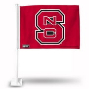 Angle View: Rico Car Flag - NCAA North Carolina State