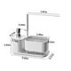 thumbnail image 3 of Dispensador de jabón para fregadero de cocina Nhthy con bandeja, organizador de jabón de manos y lavavajillas para encimera, dispensador doble con bomba de jabón y soporte para esponja. Blanco, 3 of 6