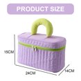 thumbnail image 2 of Bolsa de maquillaje, bolsa de viaje para cosméticos para mujeres y niñas, bolsa grande para artículos de tocador, bolsa de nailon de imitación de poliéster, 2 of 5