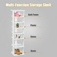 thumbnail image 6 of Costway Wooden Shoes Storage Stand 7 Tiers Shoe Rack Organizer Multi-shoe Rack Shoe box White, 6 of 10