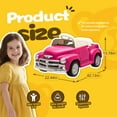 thumbnail image 7 of Okybaby 12V Kides Ride On Truck Car Licensed Chevrolet 3100, Electric Ride On Toy Car with Parents Control,3-Speed,550W Motor, LED Lights, Bluetooth,USB, Vintage Model Car for Kids Age 3+,Pink, 7 of 7