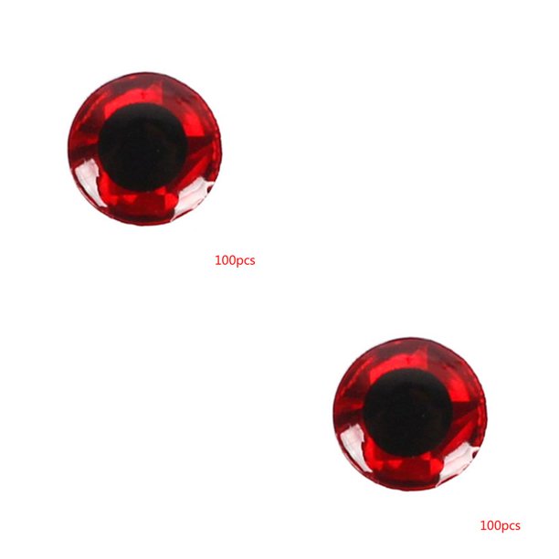 Eigraketly 100 Uds 4mm/6mm 3D ojos de señuelo de pesca DIY hacer atar moscas señuelos cebos simulación Artificial ojos de pez Type5 NO5 Eigraketly CBP082469