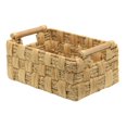 thumbnail image 1 of Zenna Home Panier de rangement tissé jacinthe d'eau et feuilles naturelles, 1 of 8