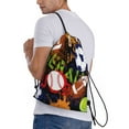 thumbnail image 3 of Bingfone Balls Drawstrings Backpacks Bags For Men Women Gym Drawstrings Bag, 3 of 9