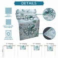 thumbnail image 6 of Coastal Octopus Table Runner, Cyan Nautical Fish Shells Seaweeds Washable Cotton Linen Table Runners 90 Inches Long, Dresser Scarf Runner for Dining/Coffee/Kitchen/Hallway Tables 13''x90'', 6 of 8