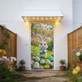 thumbnail image 4 of Luoshdecor Happy Easter Door Cover，Cute Bunny Egg Porch Sign Religious Door Cover for Jesus Spring Easter Party Decor, 4 of 6