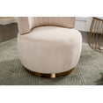 thumbnail image 5 of CoSoTower 360 Degree Swivel Cuddle Barrel Accent Sofa Chairs, Round Armchairs with Wide Upholstered, Fluffy Velvet Fabric Chair for Living Room, Bedroom, Office, Waiting Rooms, 5 of 9