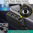 thumbnail image 3 of 12V 3 Way Car Cigarette Lighter Socket Splitter 4 USB Port Charger Power, 3 of 4