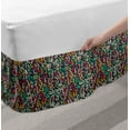 thumbnail image 2 of Abstract Bed Skirt, Assorted Diagonal Horizontal Vertical Curvy Thick Separate Lines Ornament, Elastic Bedskirt Dust Ruffle Wrap Around for Bedding Decor, 4 Sizes, Multicolor, by Ambesonne, 2 of 2