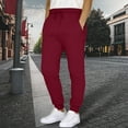 thumbnail image 2 of Men's Casual Trousers Lightweight Comfortable Everyday Wear Autumn Spring Sweatpants No Drawstring Pants Loose Fit Straight Legs Beach Trousers, 2 of 5