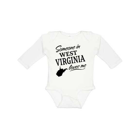 Inktastic Someone in West Virginia Loves Me Boys or Girls Long Sleeve Baby Bodysuit