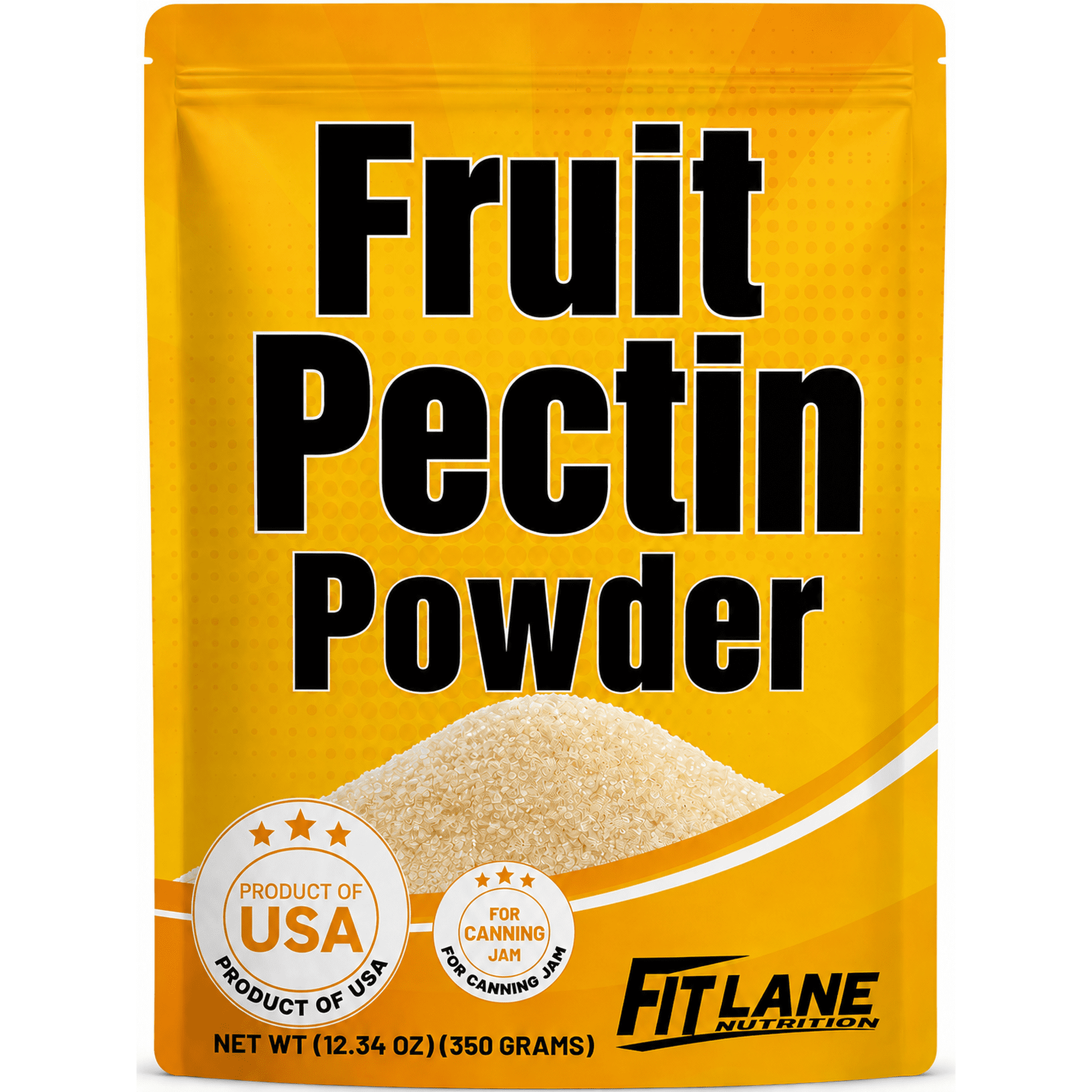 Fruit Pectin Powder for Jams and Jellies. Natural, Vegan and NON-GMO. Premium Bulk Powder. 350 Grams (12.35 oz) Value Size Bag.