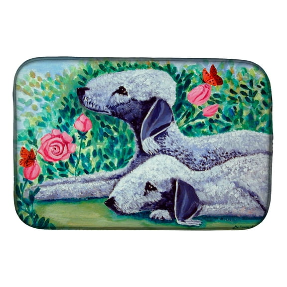 Caroline's Treasures Bedlington Terrier Dish Drying Mat