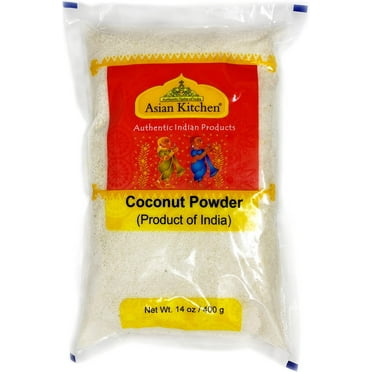 Asian Kitchen Coconut Fine Powder (Desiccated, Macaroon Cut) 14oz (400g) Raw (uncooked, unsweetened) ~ All Natural | Vegan | Gluten Friendly