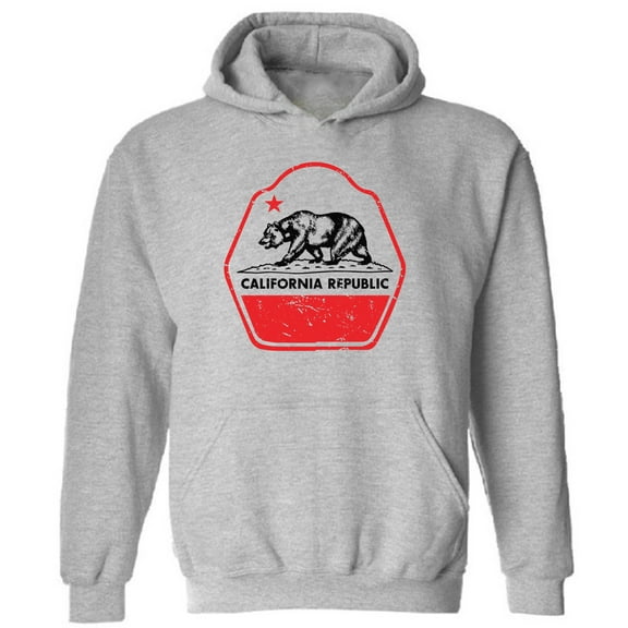 California Republic Unisex Hooded Sweatshirt - USA State California Republic - Funny Cali Hoodie for Women for Men