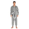 thumbnail image 2 of IAUYY Unisex Adult Onesie Pajamas Ultra-Soft Crystal-Soft Fabric, Halloween Adult Onesie Pajamas Adults,With a Zipper Plus Size Onesie Pajamas, Cute Zebra, 2 of 7