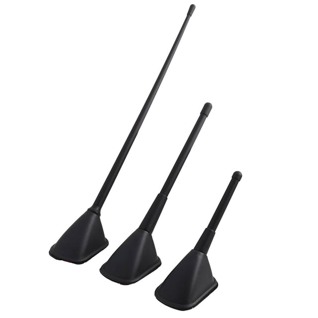 3uds Antena Decorativa para Auto Coche Adhesiva Antiestática Negro