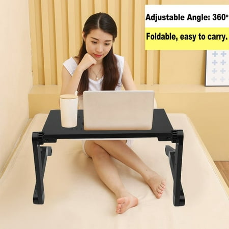 Portable Foldable Bed Tray Stand Vented Laptop Notebook Computer Desk Rotate Table Height Adjustable With Mouse (Best Laptop For Automotive Diagnostics)