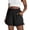Black, variant on Women Plus Size Lounge Shorts High Waisted Summer Casual Loose Ruffle Hem Beach Vacation Boho Shorts with Pockets Green 4X