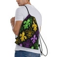 thumbnail image 4 of Yiaed Mardi Gras1 Print Drawstring Bags Drawstring Backpack Bulk String Back Pack Gym Sport Bag-Small, 4 of 5