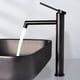 thumbnail image 1 of Grifo de baño ecológico, grifo de lavabo monomando ecológico con caño giratorio de 360° y tecnología Diamond Seal para un control del agua de fácil manejo, núcleo de latón macizo, color negro, 1 of 5