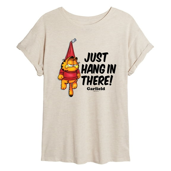 Garfield - Just Hang In There - Juniors Ideal Flowy Muscle T-Shirt