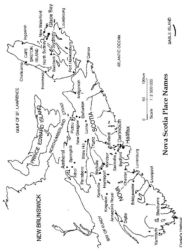 Nova Scotia Map Print Amherst