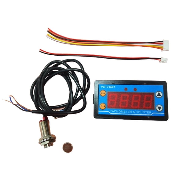 Lerpwige Waterproof Digital Display Hour Meter Portable Engine Gauge Speed Meter DC8-24V