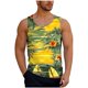 thumbnail image 2 of Camiseta sin mangas de cuello redondo para hombre, informal, a la moda, con estampado, cuello redondo, sin mangas, deportiva, blusa para hombre, 2 of 6