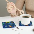 thumbnail image 6 of Balery 6 Pcs Dinosaur In Spaceleather Coasters Set, Drink Table Cup Coasters For Living Room Kitchen Coffee Decor, 6 of 9