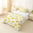 thumbnail image 2 of Manfei Girls Kawaii Lemon Bow Twin Comforter Sets 3-Piece,Kids Teens Cute Fruit Flowers Plaid Bowknot Bedding Set,Lightweight Room Decor, 2 of 6