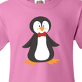 thumbnail image 4 of Inktastic Cute Penguin, Penguin With Red Bow Tie Youth T-Shirt, 4 of 5