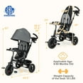 thumbnail image 2 of Infans 4-in-1 Baby Tricycle Toddler Trike w/ Reversible Seat, Canopy & Push Handle, 2 of 7