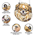 thumbnail image 3 of 89Bloom Tibetan Spaniel Stained Glass Hologram Ornament, Dog Stained Glass Suncatcher Ornaments Home Decor, Dog Holographic Ornaments, 3 of 7