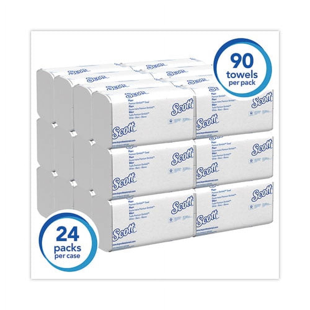 Scott Control Slimfold Towels, 1-Ply, 7.5 x 11.6, White, 90/Pack, 24 Packs/Carton (04442) - 10 Pack