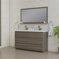 thumbnail image 2 of Alya Bath Paterno 60" Wood Double Freestanding Bathroom Vanity in Gray, 2 of 7