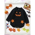 thumbnail image 4 of Infant Baby Boy Girl Halloween Clothes Pumpkin Face Sweater Romper Long Sleeve Bodysuit One Piece Fall Winter Outfit, 4 of 8