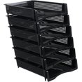 thumbnail image 1 of shiyou-6 Tier Stackable Paper Tray Organizer, Plastic Desktop Document Letter Trays, Black, 1 of 4