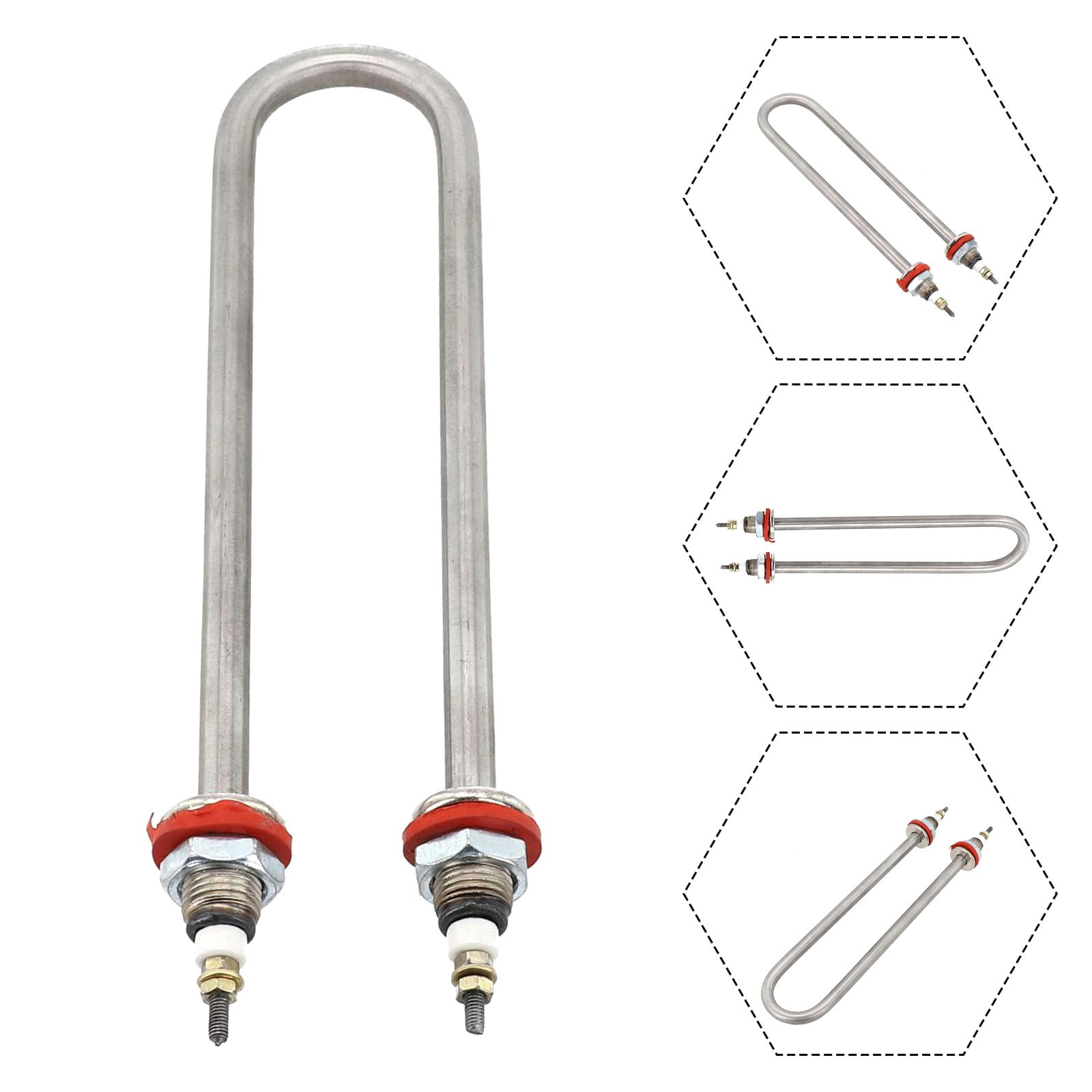 CHENGSI for Stainless Steel Electric Heating Element 220V 1KW U-Shaped Tubular Heater for Industrial and Household Use, Water Heaters, Coolers, Dryers, Steam Generators