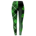 thumbnail image 4 of Arlun St. Patrick's Day Leggings for Women Trendy Checkered and Shamrock Printed Stretch Yoga Pants High Waisted Slim Fitting Sports Fitness Casual Leggings Mint Green S, 4 of 5