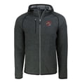 thumbnail image 2 of Men's Cutter & Buck Heather Charcoal Portland Sea Dogs Mainsail Raglan Full-Zip Hoodie, 2 of 3