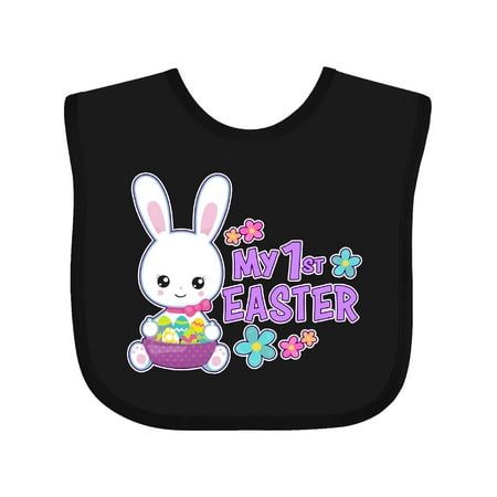 

Inktastic My 1st Easter with Bunny and Easter Basket Gift Baby Girl Bib