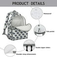 thumbnail image 4 of Hedgehog Pattern Backpack for School,Cute School Bag,Schoolbag with Adjustable Shoulder Straps & Padded Back,15.25"x11.5"x5.25", 4 of 6