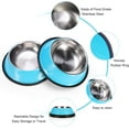 thumbnail image 3 of 2 Pack Stainless Steel Dog Bowls, Food and Water Bowls Anti Skid Stackable Pet Puppy Dishes for Small, Medium and Large Dogs, 3 of 6